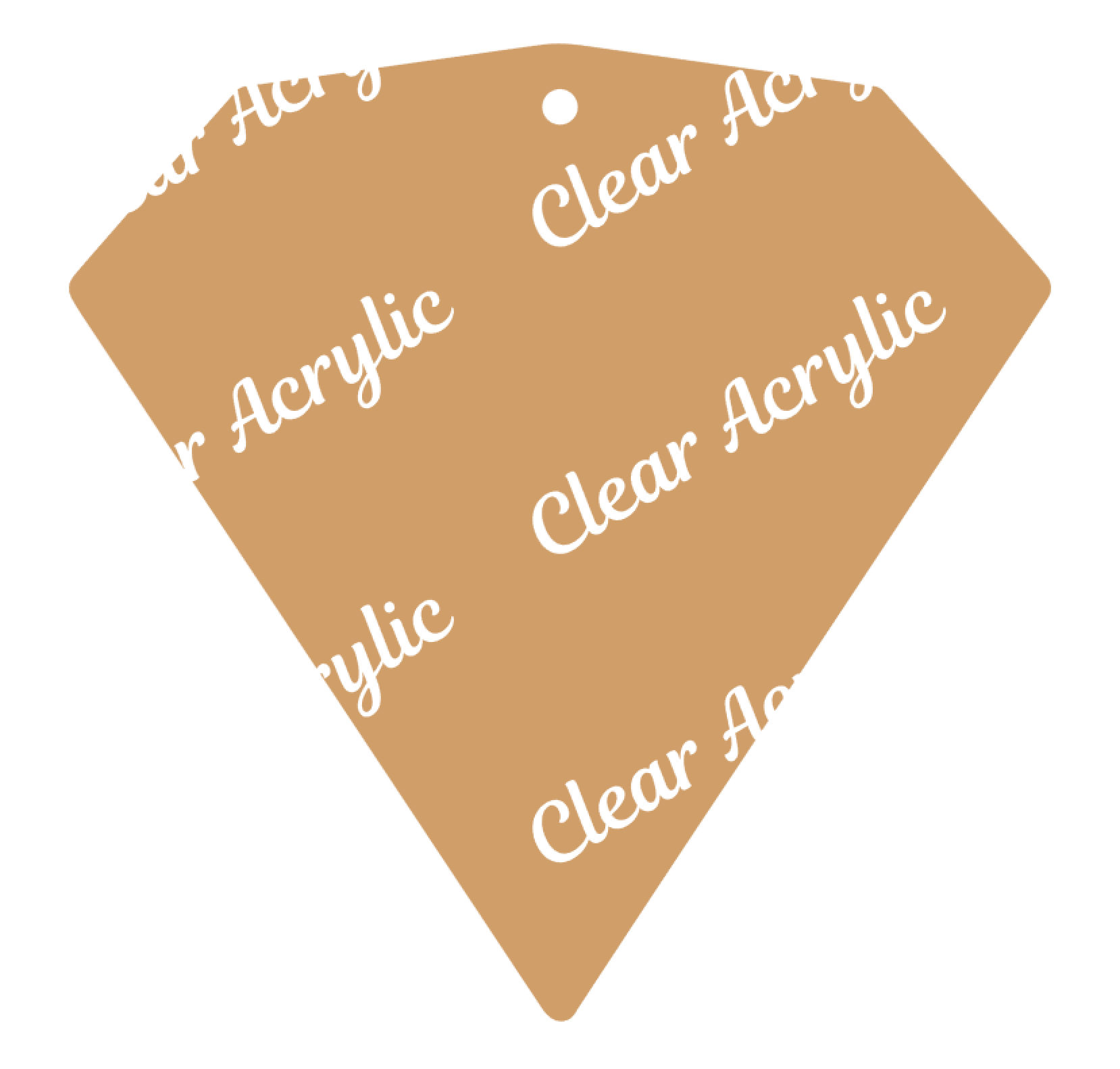Diamond Shape with facets Acrylic Cutout Blanks