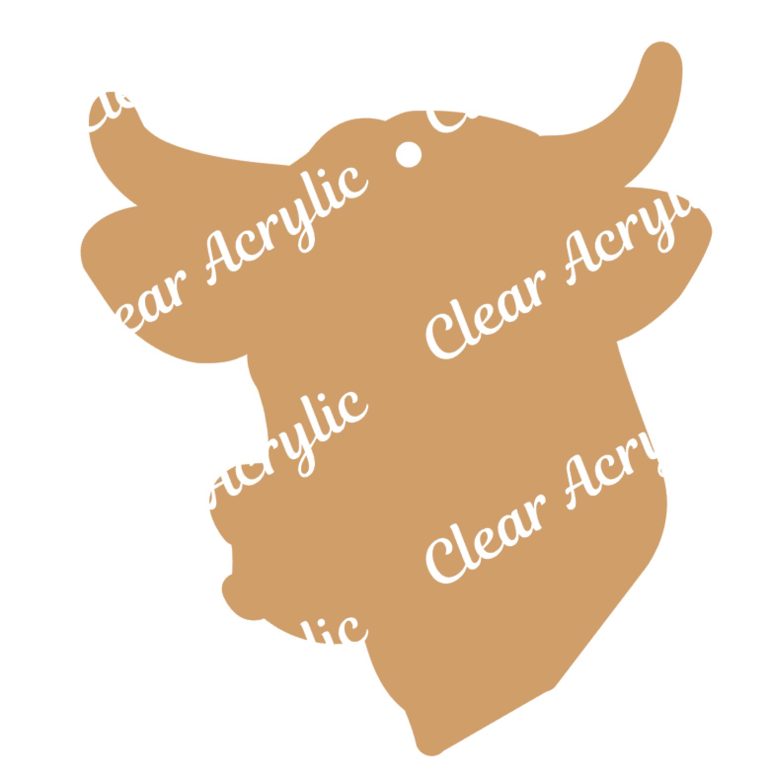 Heifer Cow Face Acrylic Blanks 