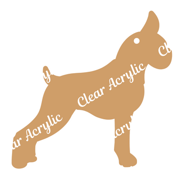 Profile of Boxer Dog Acrylic Cutout Blank