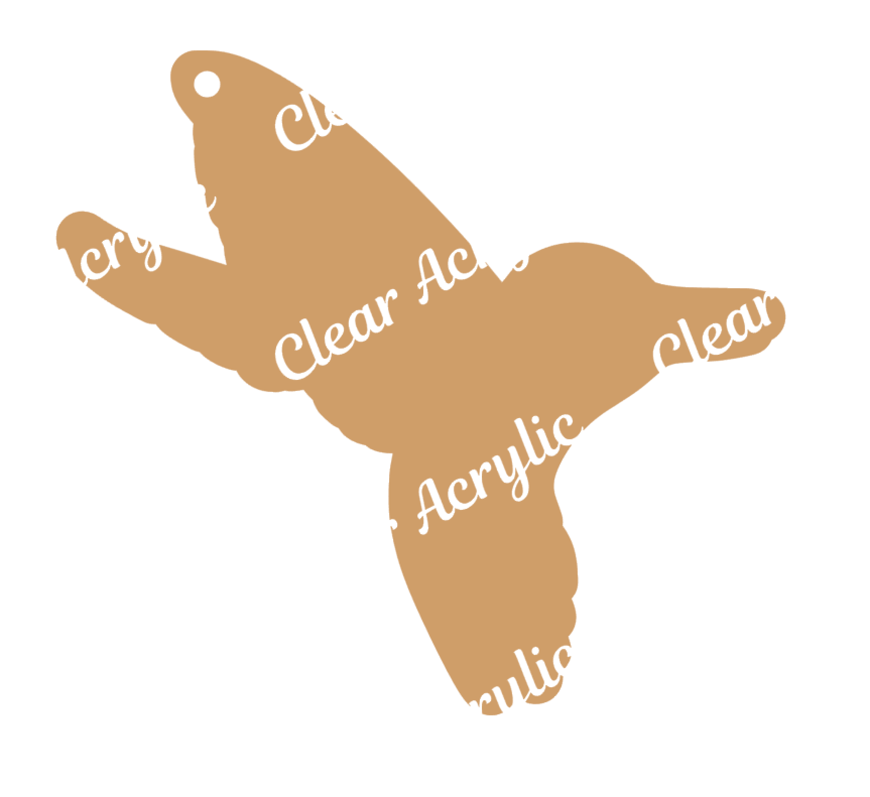Hummingbird shape Acrylic Cut Out Blank for keychains ornaments