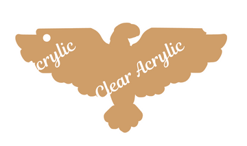 Eagle Wings Spread Clear Acrylic Blank for Keychain Ornaments