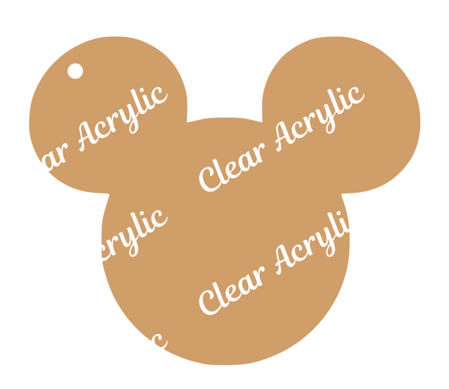 Mickey Mouse Ears Face Acrylic Blank