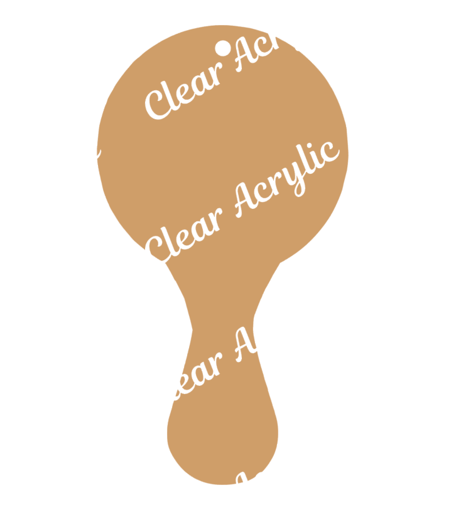 Acrylic Keychain Blank shaped as Baby Rattle