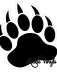 Acrylic Keychain Blank shaped as Grizzly Bear Claw