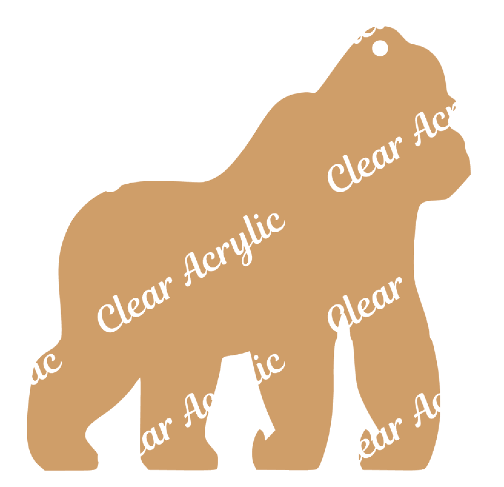 Acrylic Blank in shape of Gorilla