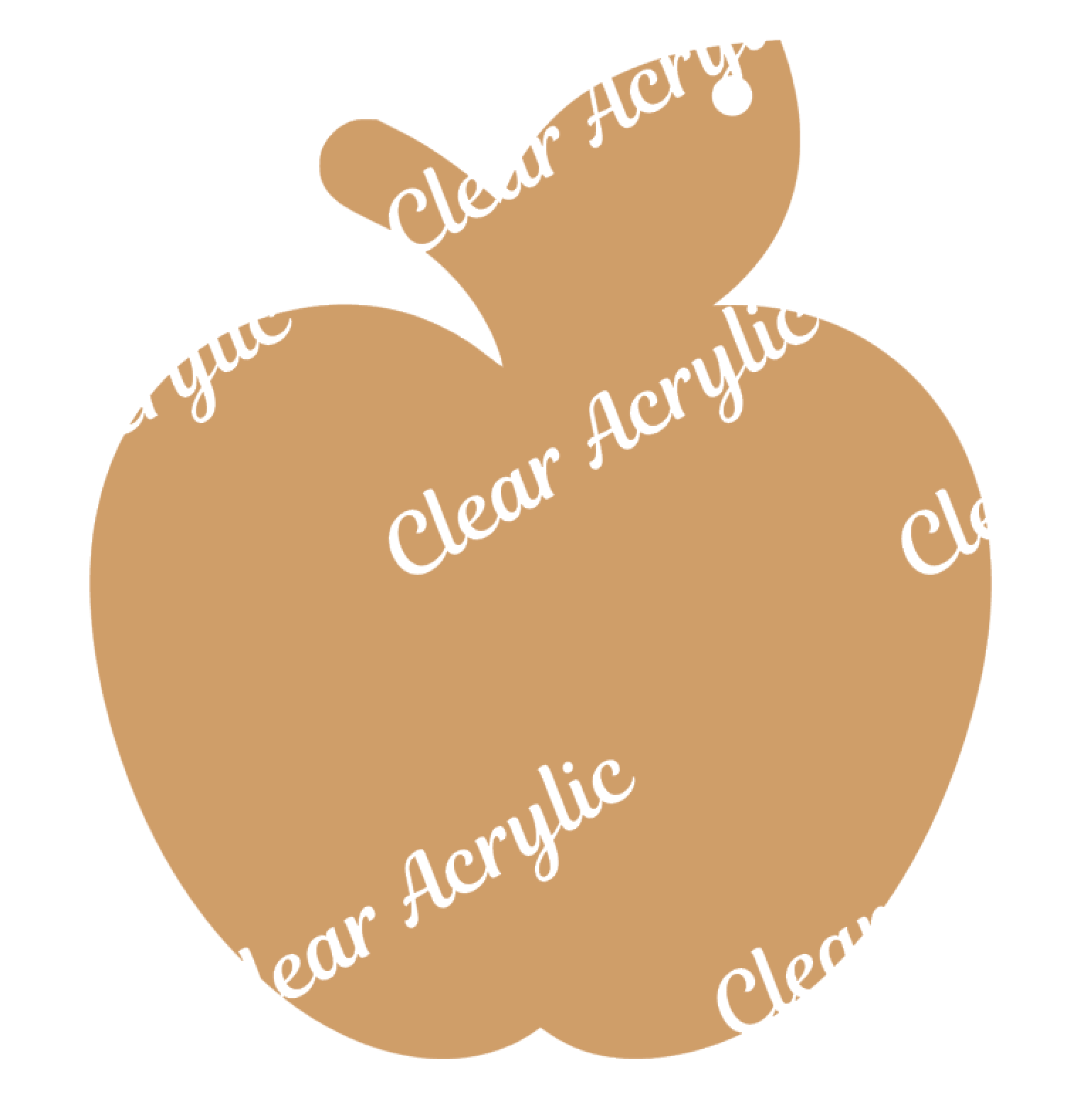Apple shape clear acrylic plastic blank for keychain vinyl crafts