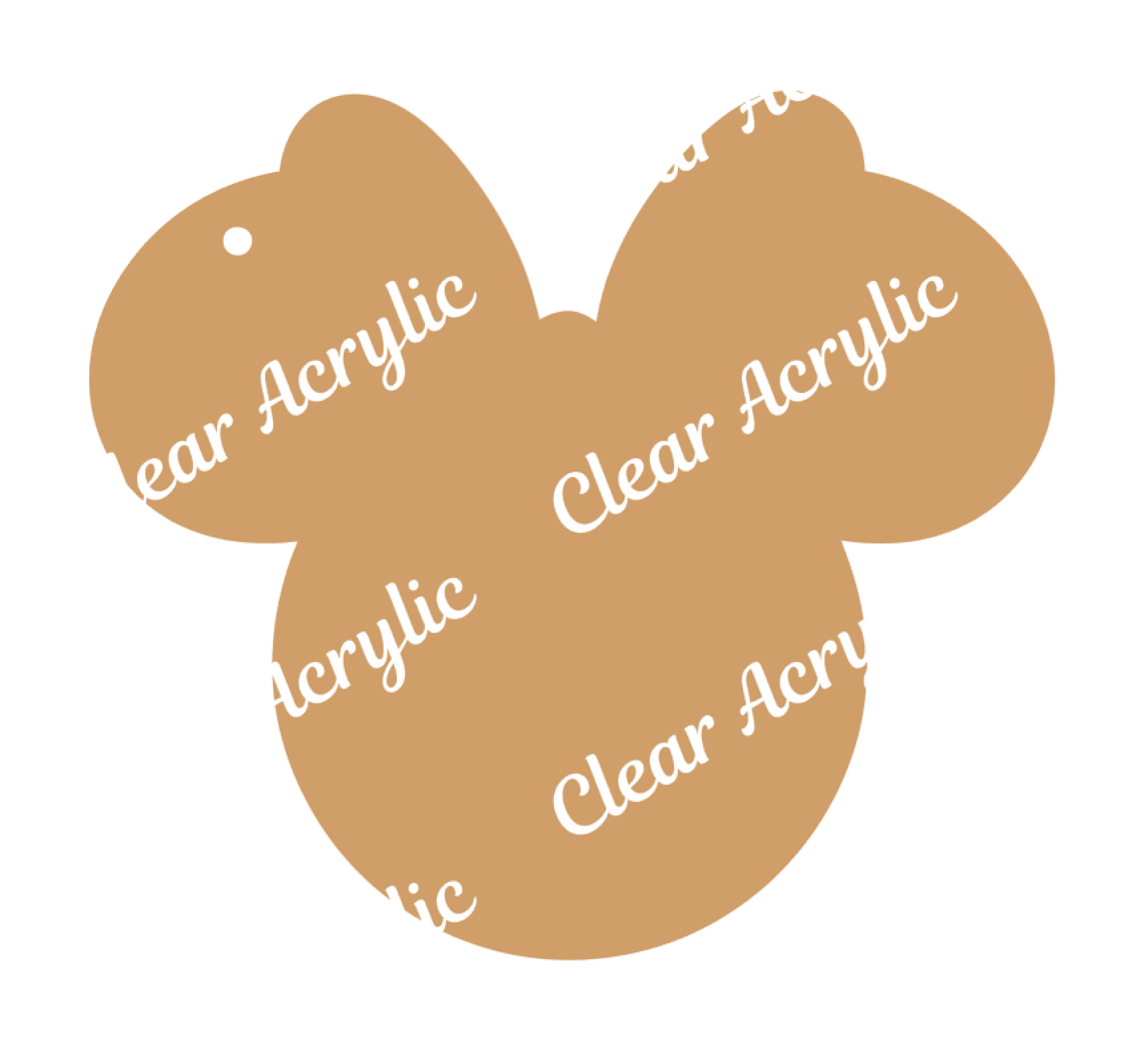 Mouse Ears Big Bow Acrylic Blank for keychains