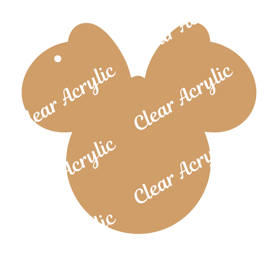 Mouse Ears Big Bow Acrylic Blank for keychains