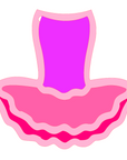 SVG cut file for acrylic keychain blank shaped like a tutu dress
