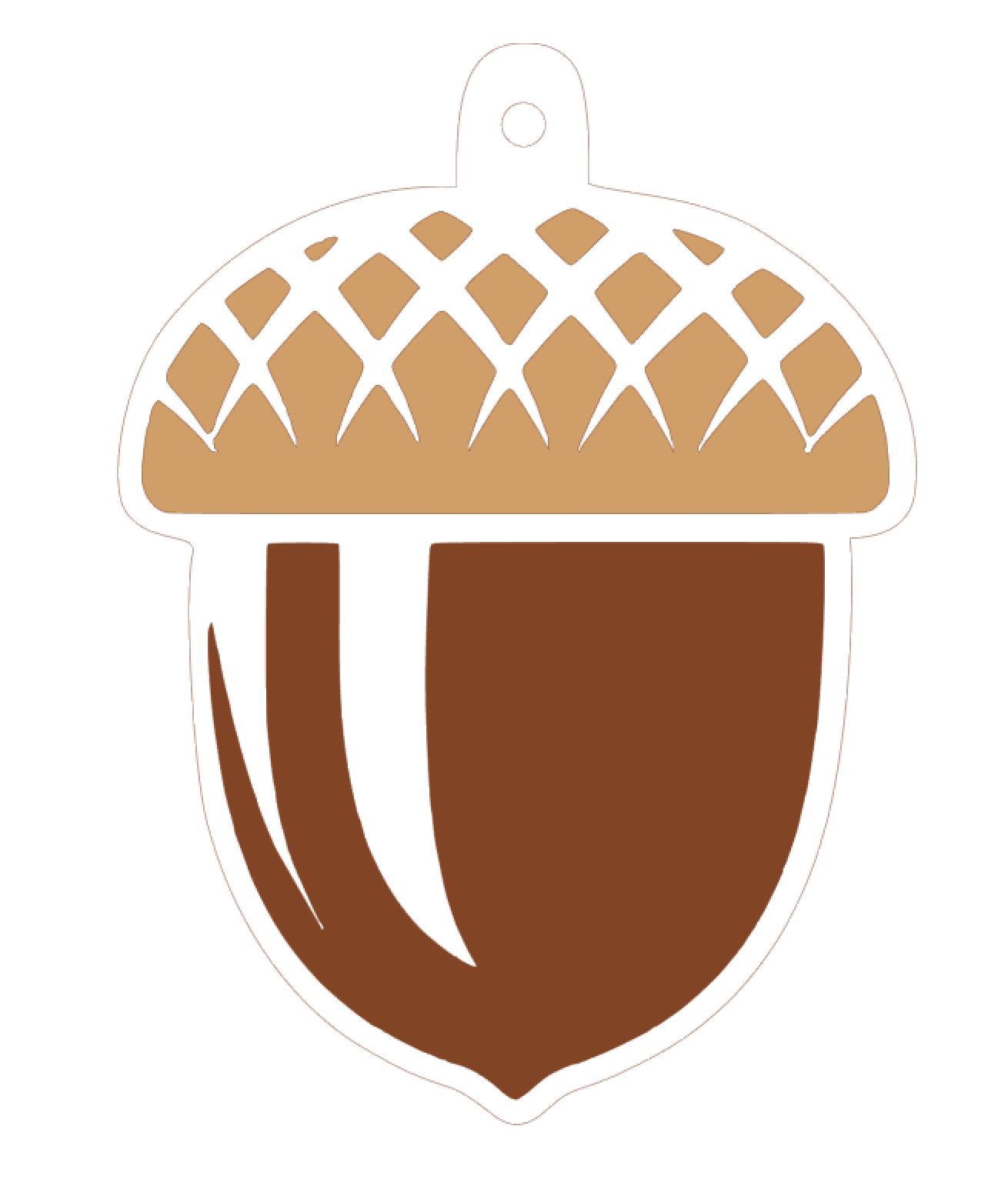 1.5", 2", 3", 3.5" Acorn acrylic blank