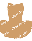 Tutu Dress Acrylic Blank shape for keychains, bag tags, crafting