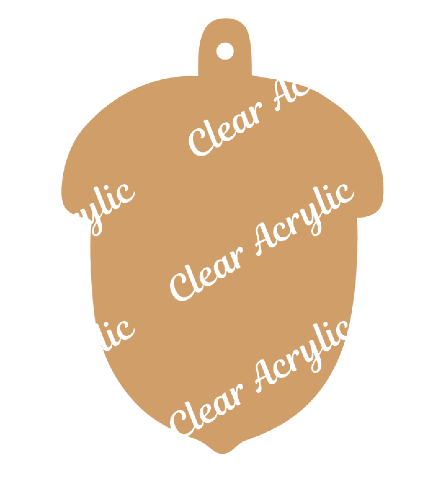 Shape of an Acorn Acrylic plastic blank for keychains
