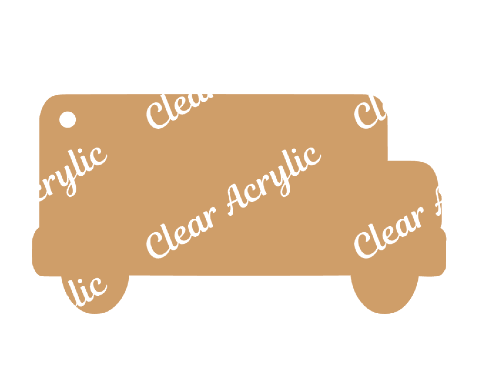 school bus acrylic keychain blank
