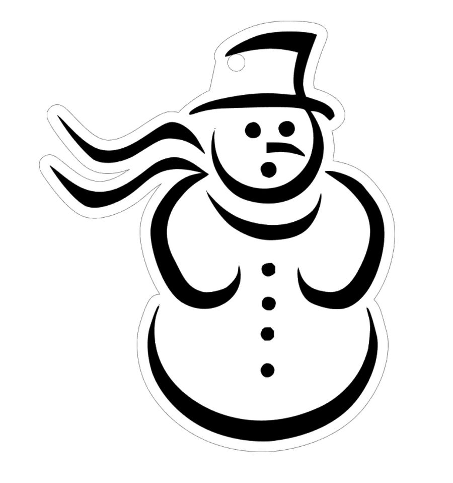 Snowman #1 Acrylic Keychain Blanks