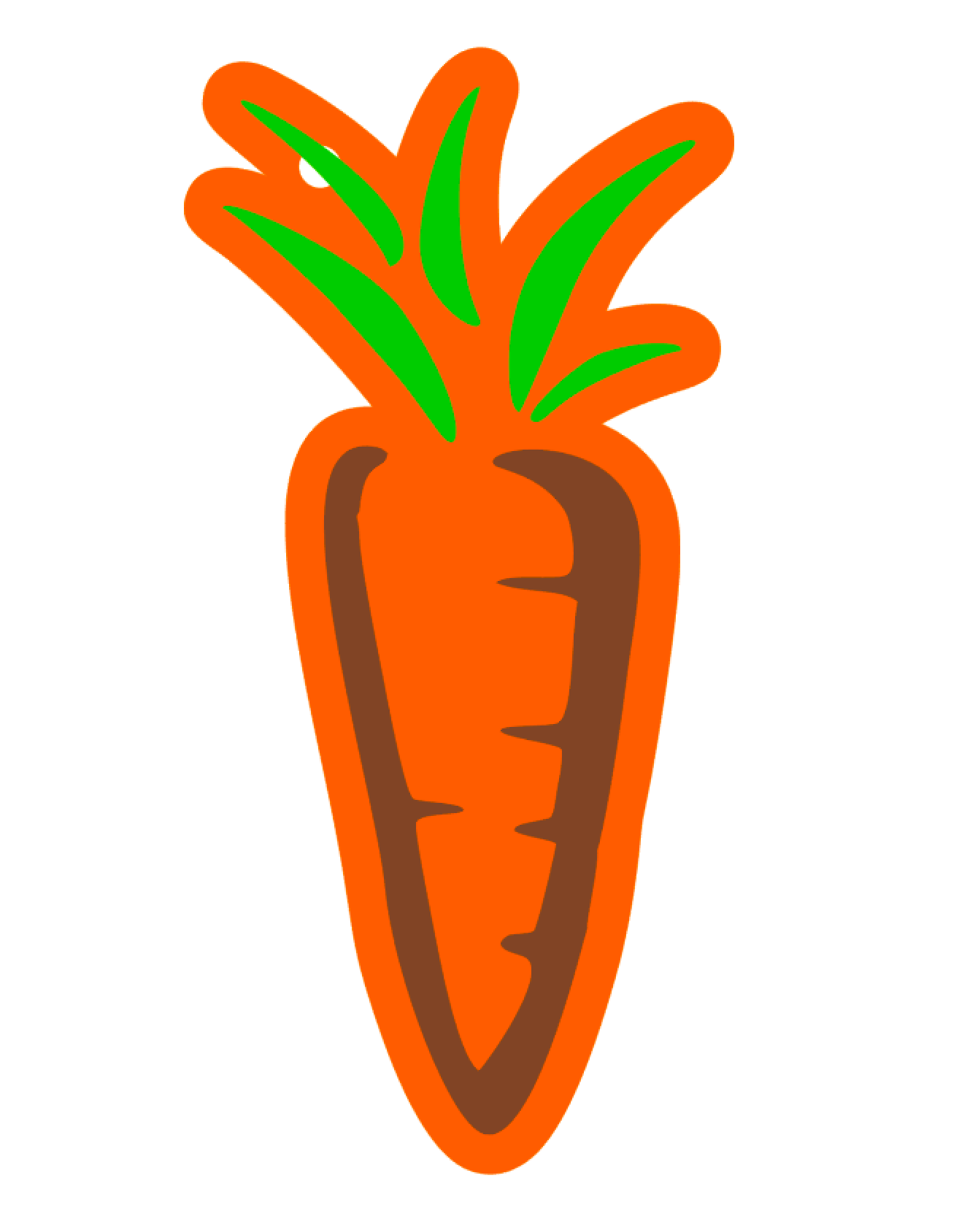 Carrot Acrylic Keychain Blanks