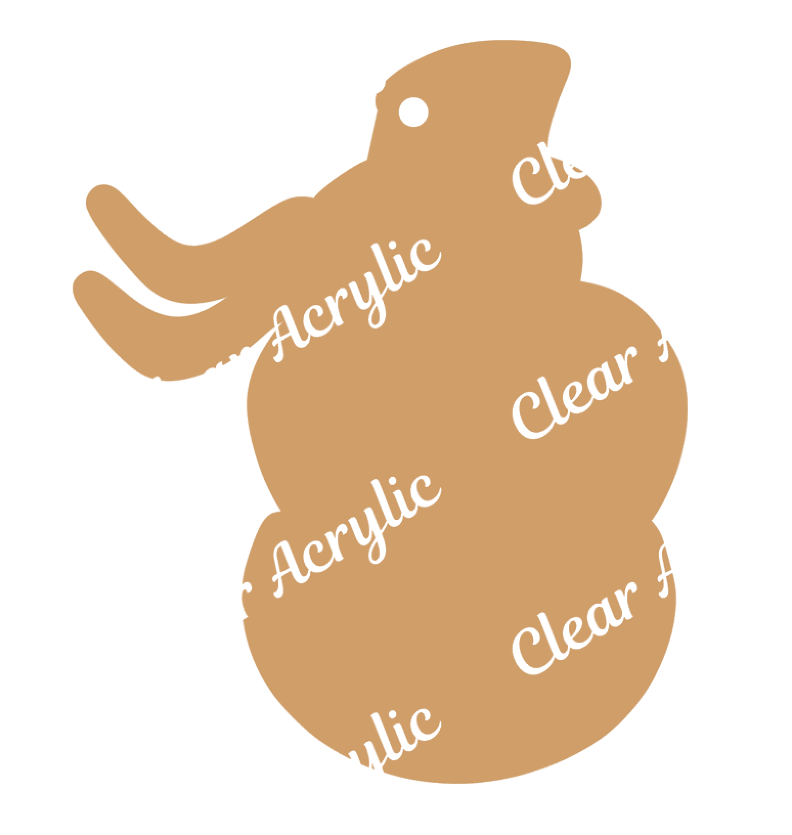Snowman shape keychain blank