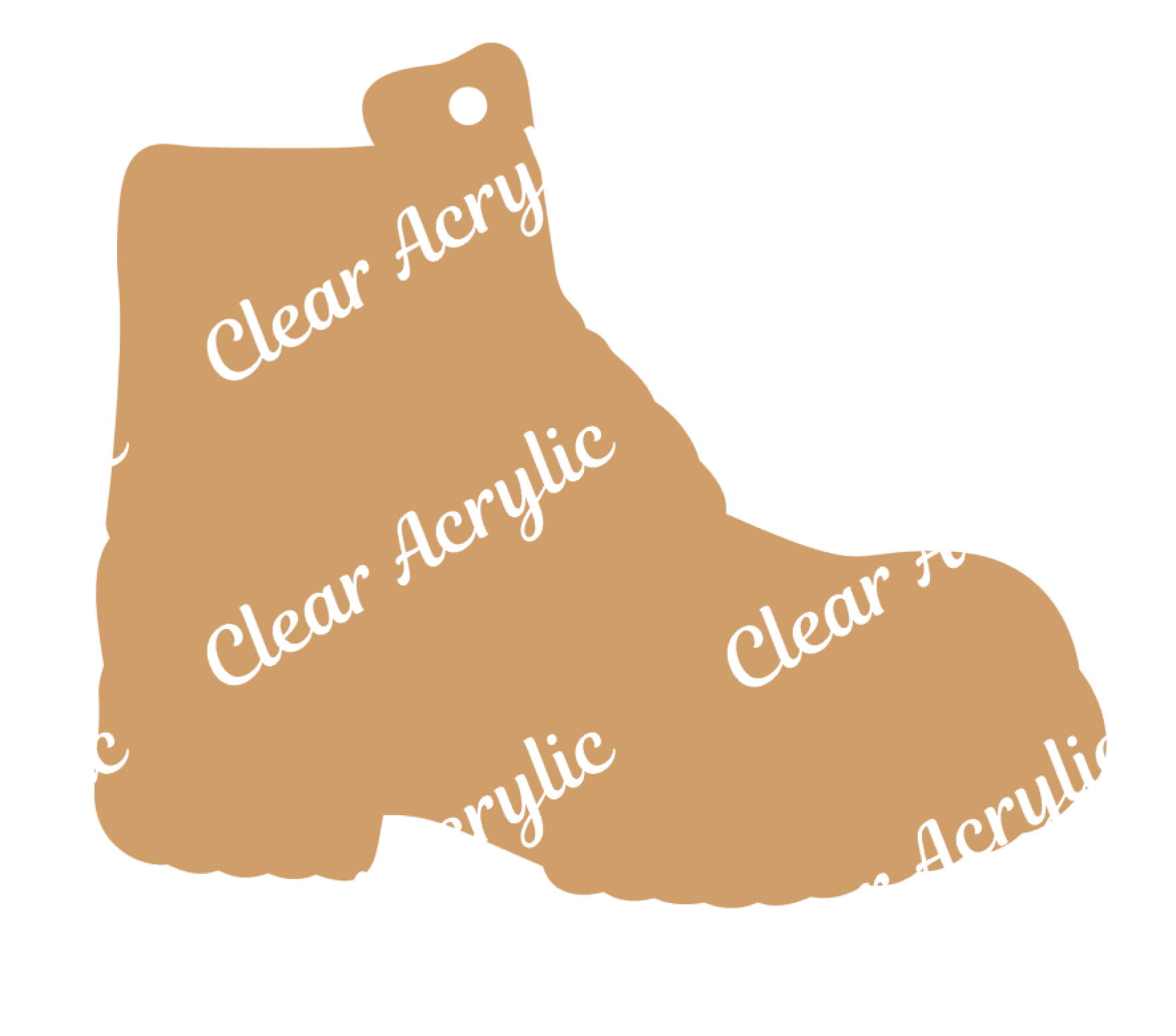 Acrylic Keychain Blank Hiking Work Boot