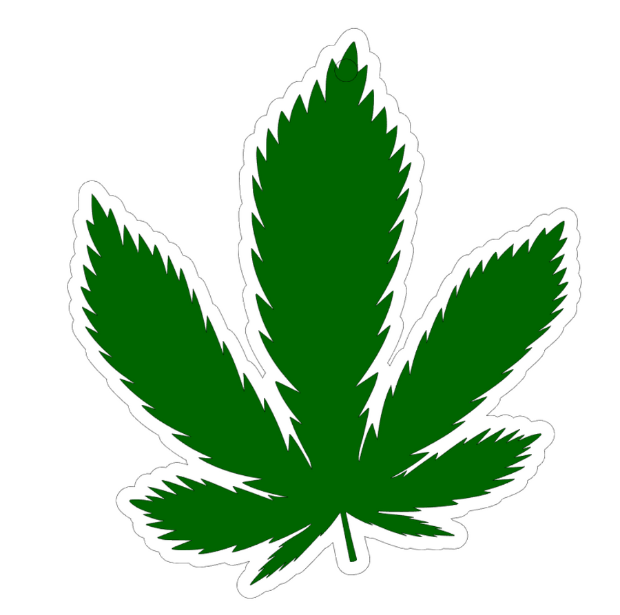 Cannabis Pot Leaf #2 Acrylic Keychain Blanks