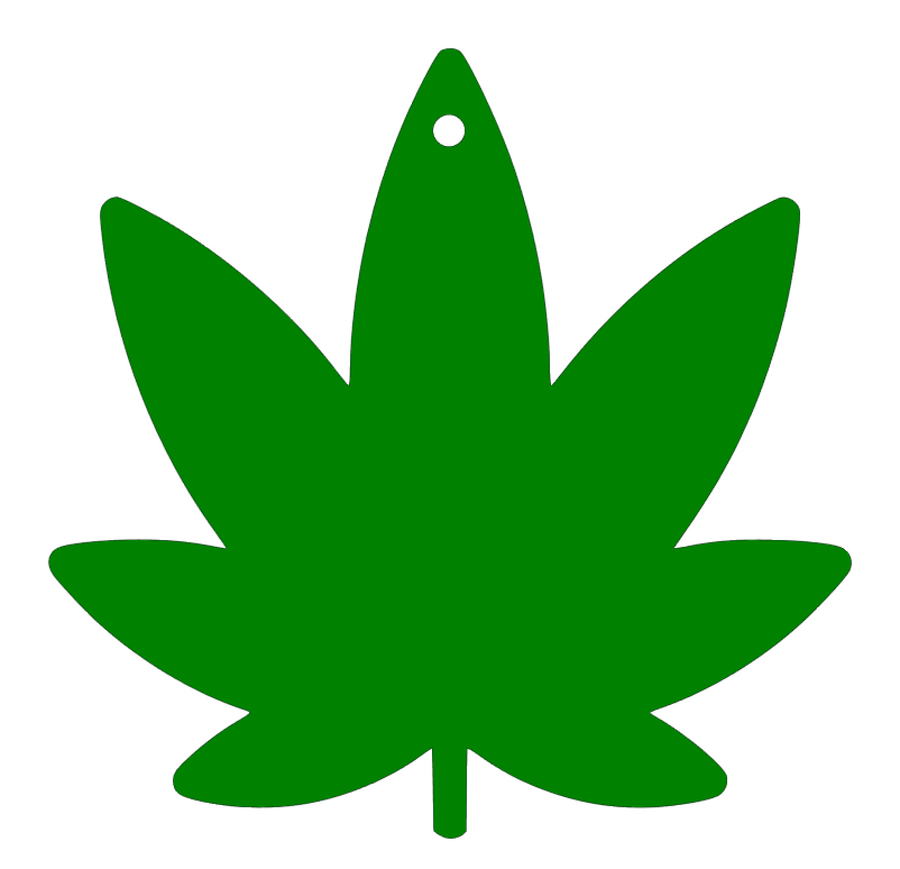 Cannabis Pot Leaf Simple Acrylic Keychain Blanks