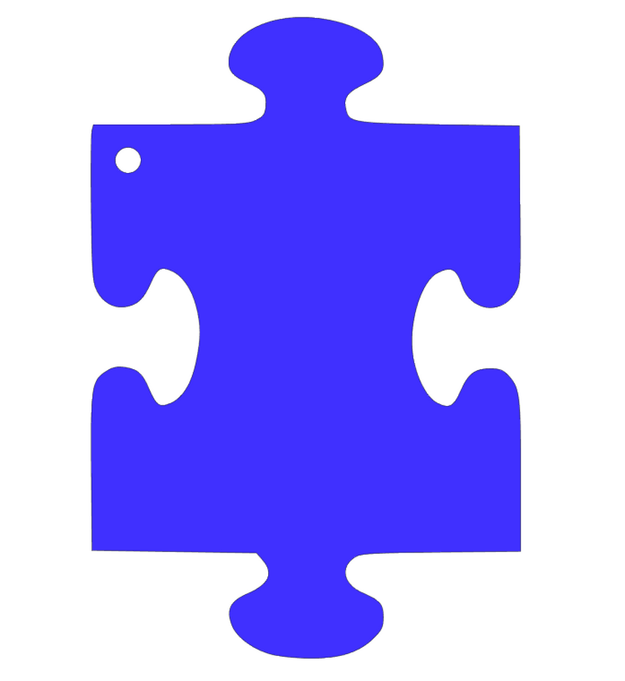 Autism Puzzle Piece #3 Acrylic Blank