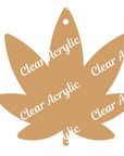 Cannabis Pot Leaf Simple Acrylic Keychain Blanks