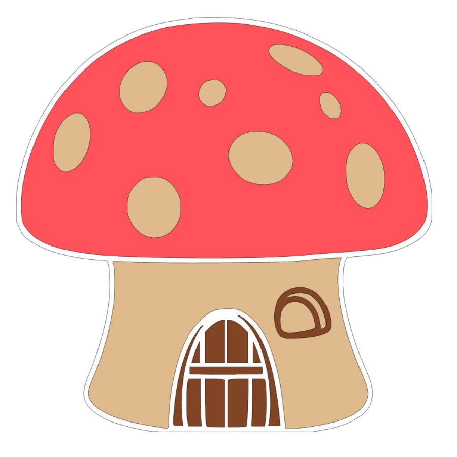 Mushroom House Acrylic Blank