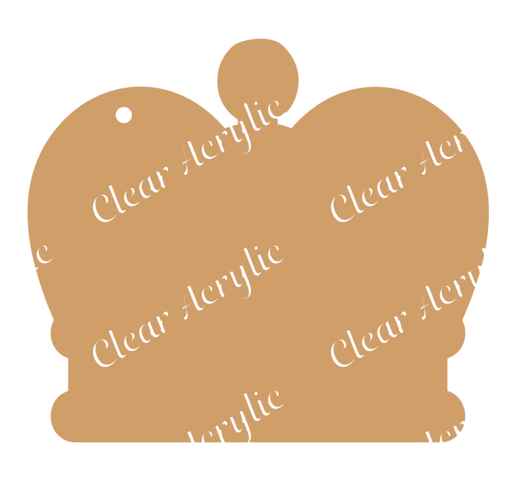 Kings Royal Crown Acrylic Keychain Blank