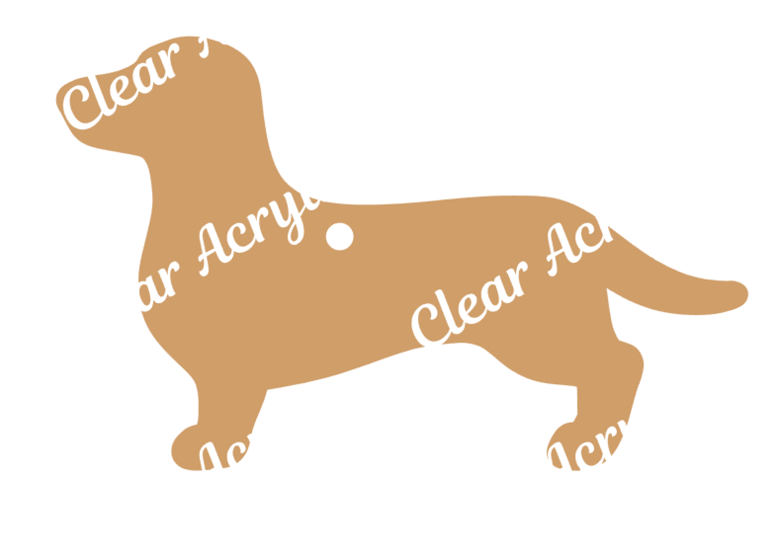 Dachshund Keychain Acrylic Blank