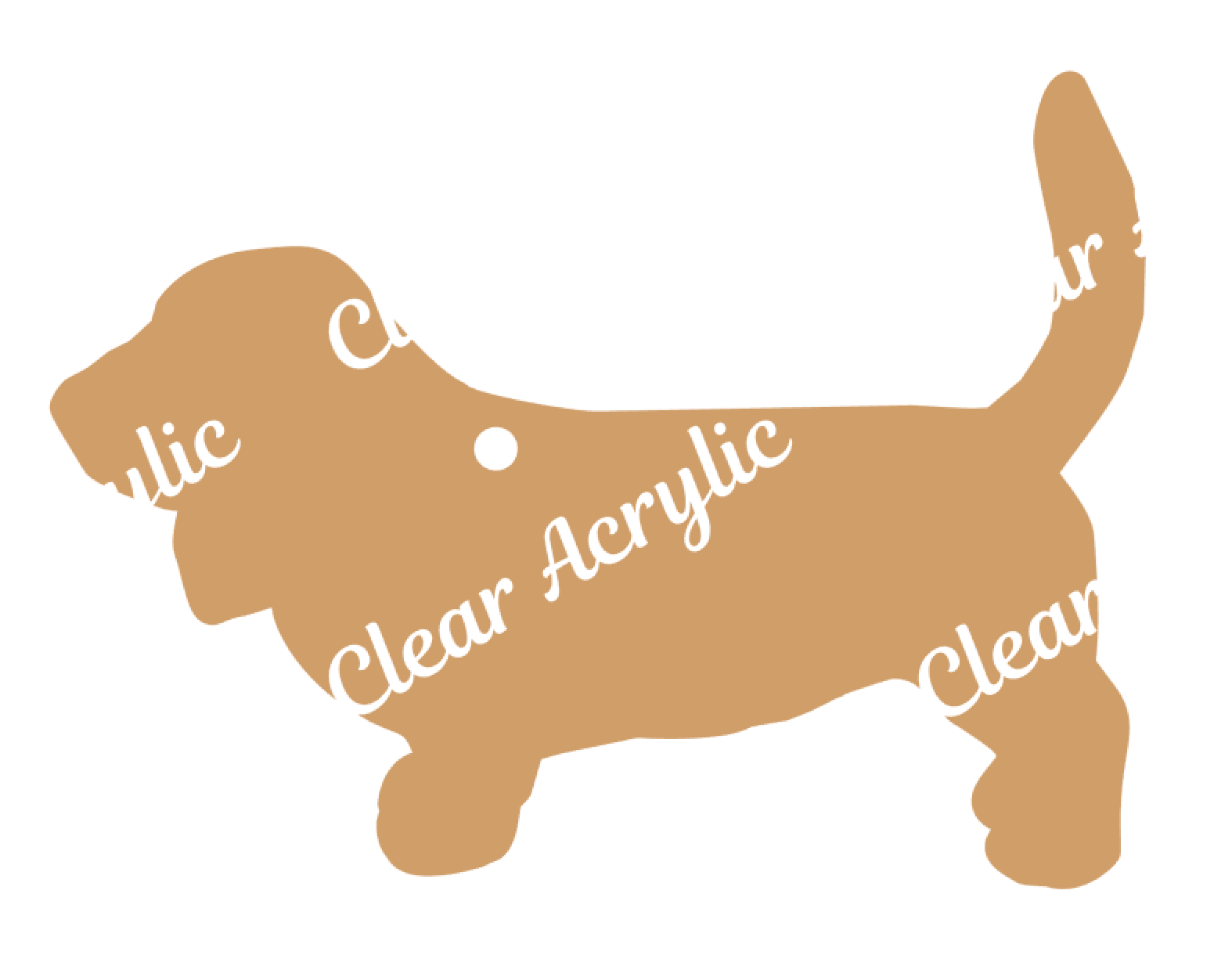 Basset Hound Keychain Acrylic Blank