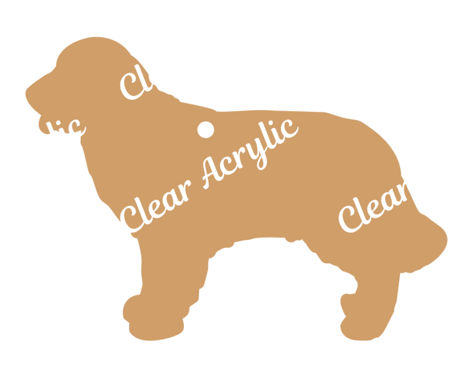 Golden Retriever Keychain Acrylic Blank