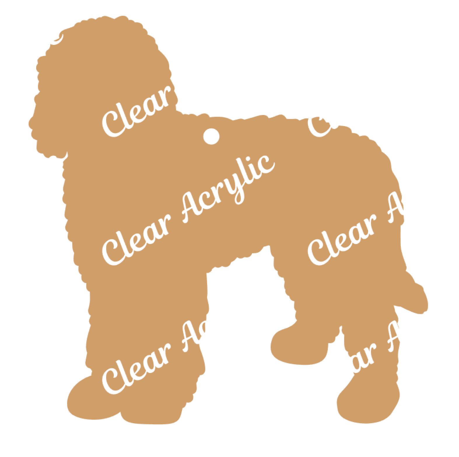 Labradoodle Keychain Acrylic Blank