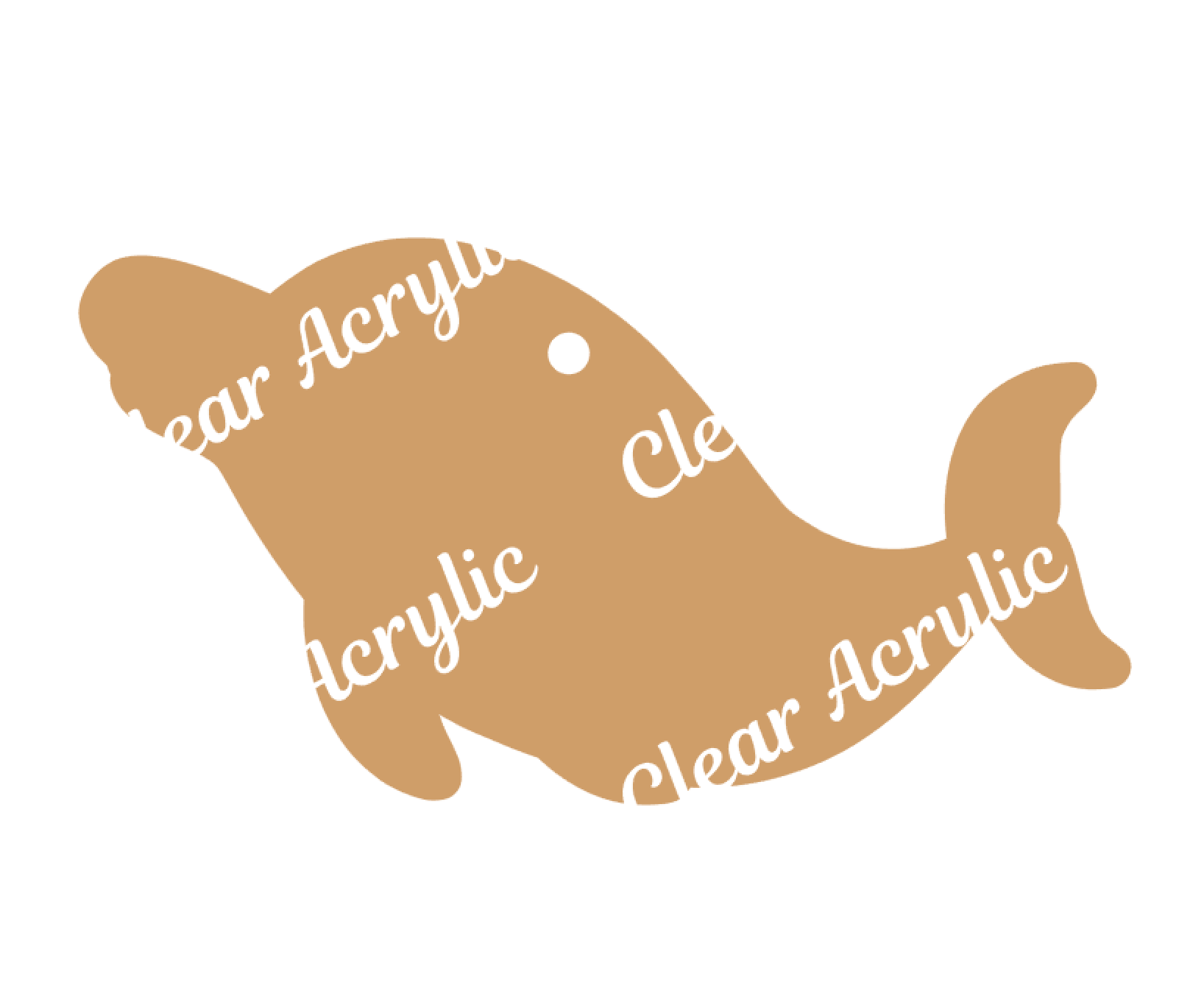 Cute dolphin acrylic blank