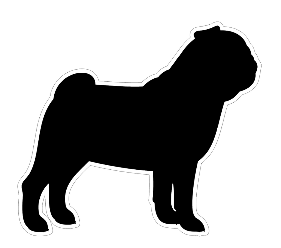 Pug Dog Profile Acrylic Blank