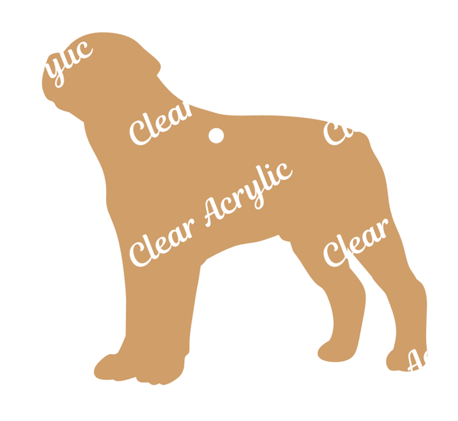 Rottweiler Dog Profile acrylic keychain blank
