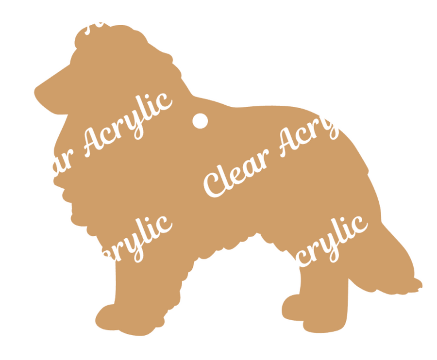 Collie Dog Acrylic Keychain blank