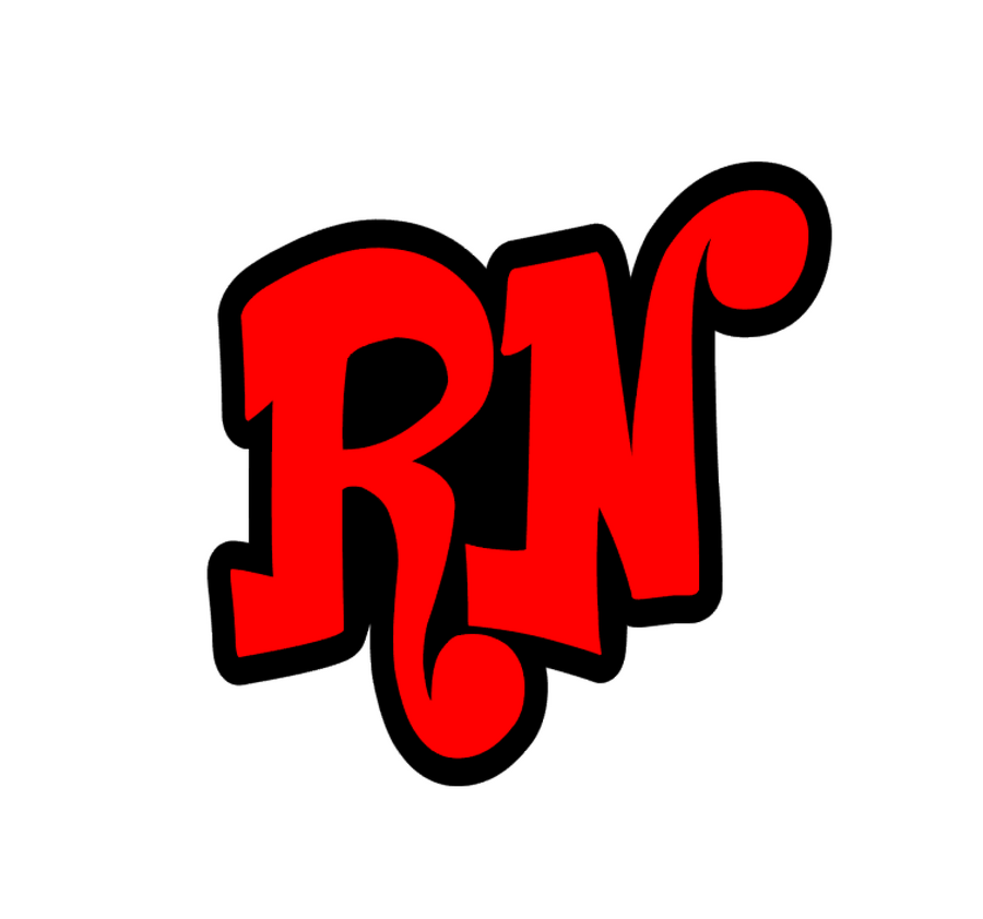 RN Nursing Degree Letters Acrylic Blank for Badge Reel Ornaments ...