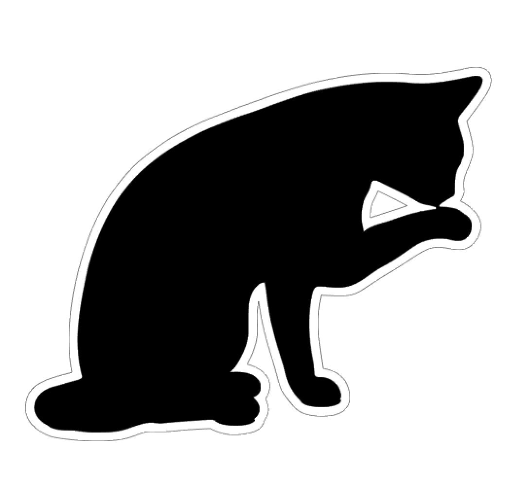 Cat Licking Paw Acrylic Blank