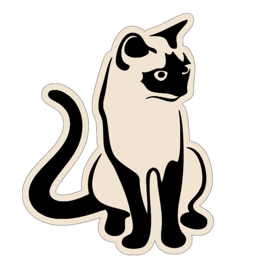 Siamese Cat Acrylic Blank
