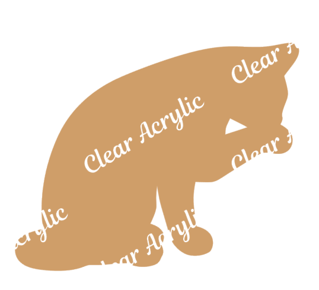 Cat Licking Paw Acrylic Blank