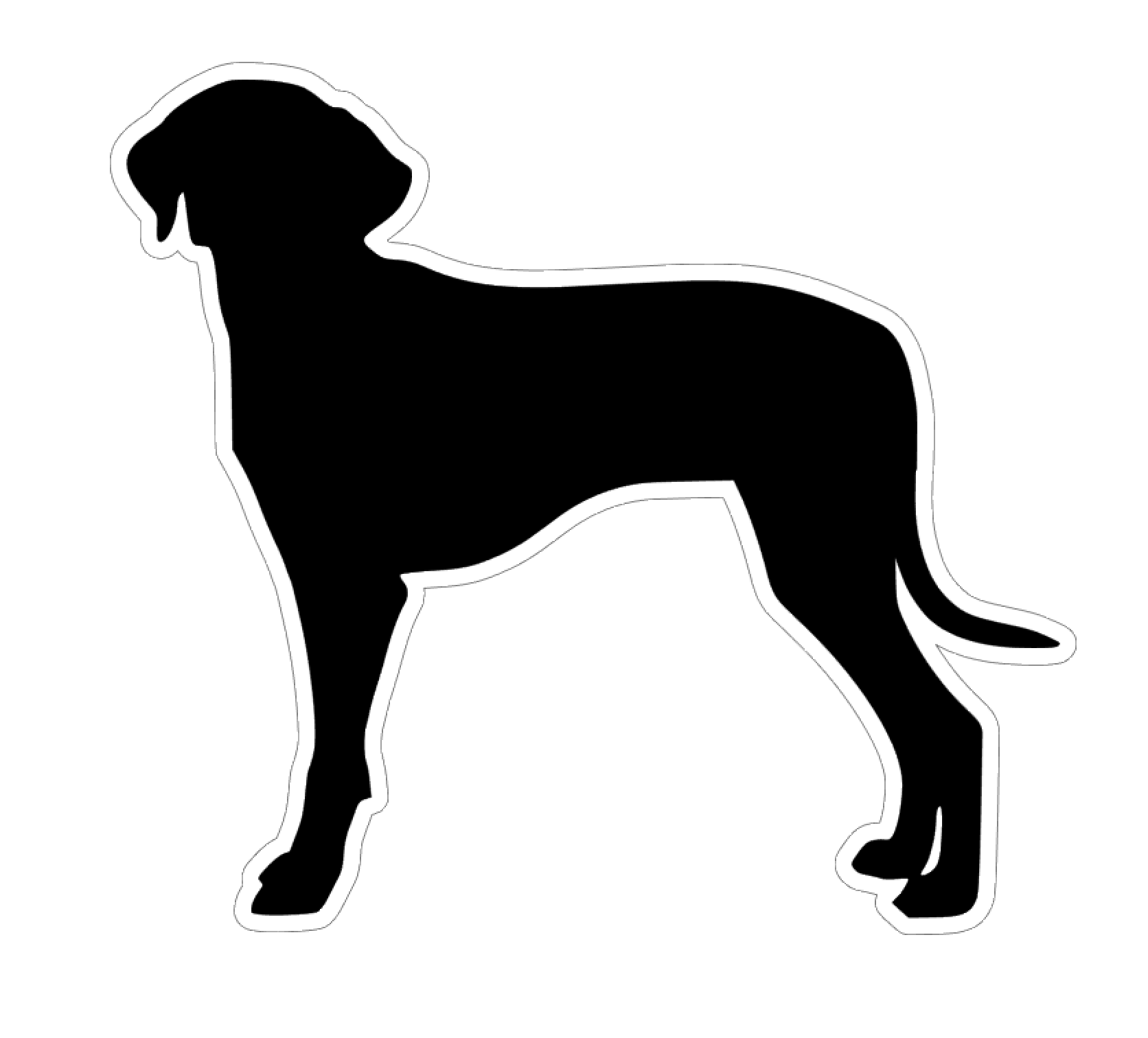 Rhodesian Ridgeback Profile Acrylic Blank – Moxie Vinyls
