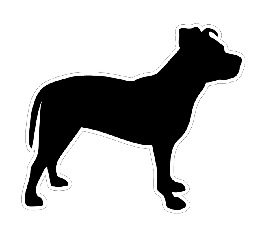 Pit Bull Terrier Uncropped Profile Acrylic Blank