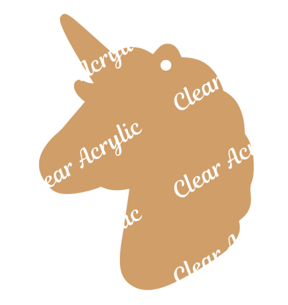 Cute Unicorn Head Acrylic Blank
