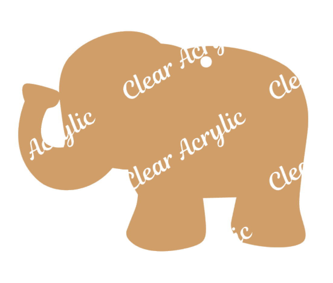 Cute Baby Elephant Acrylic Blank