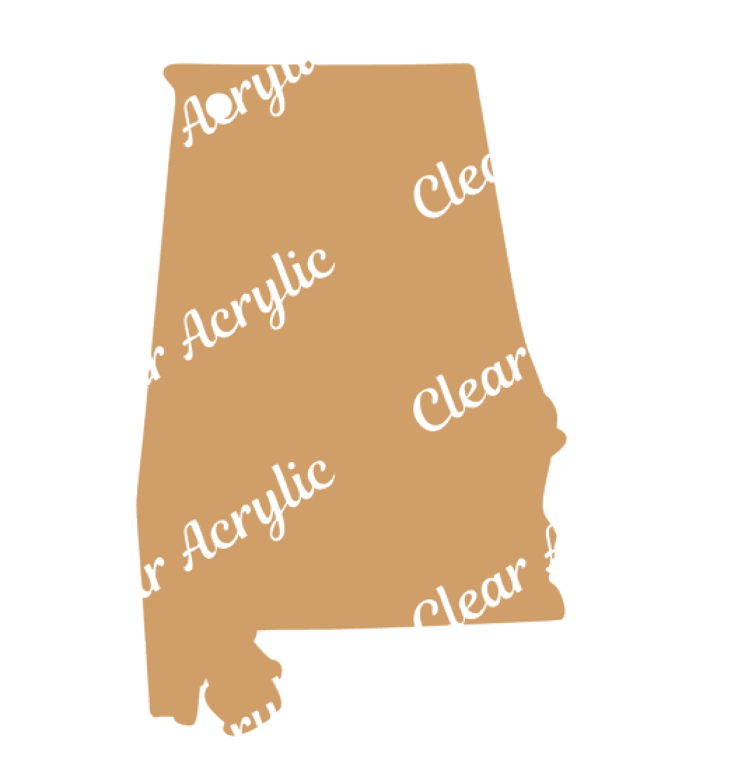 US States Alabama Acrylic Blanks for Key Chains