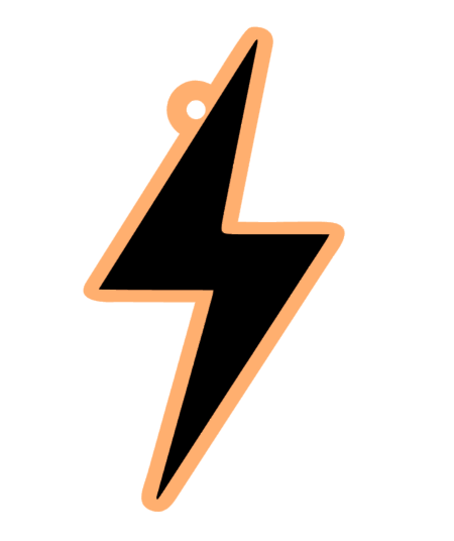 Lightning Bolt Acrylic Blank