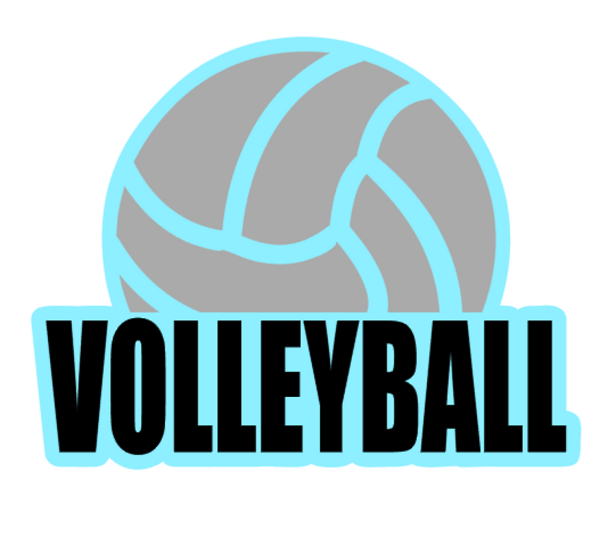 Volleyball Ball Word Acrylic Blank