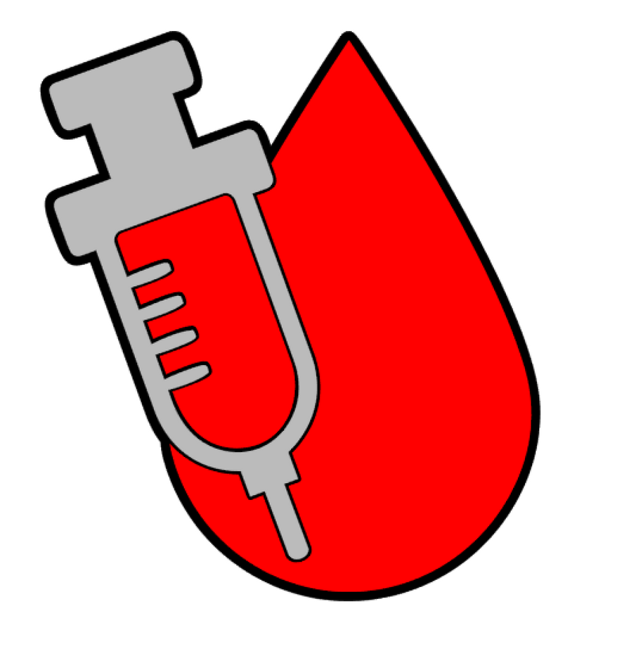 Syringe Blood Drop Acrylic Blank