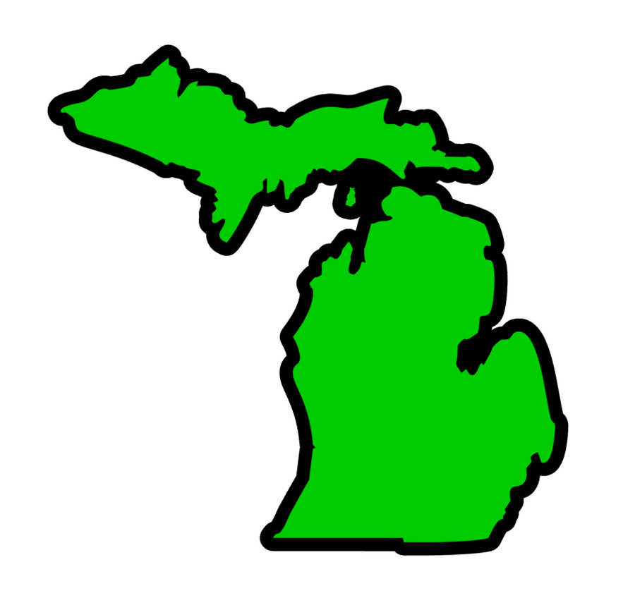 Michigan (Both Peninsulas) Acrylic Blank
