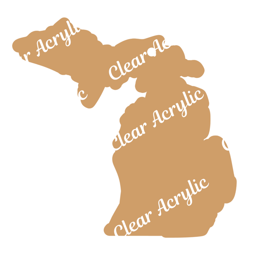 Michigan (Both Peninsulas) Acrylic Blank