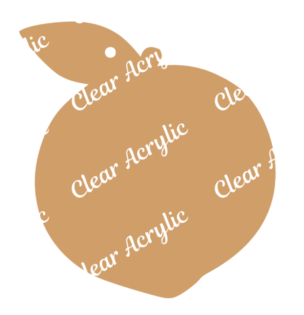 Peach Acrylic Key Chain Blank